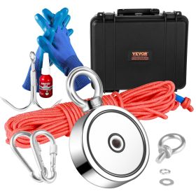 Magnet Fishing Kit, 1200lbs 2.95inch Diameter Double Sided Fishing Magnets, Strong Neodymium Magnet with Heavy Duty 65FT Rope, Grappling Hook Magnet Fishing Kit, 1200lbs 2.95inch Diameter Double Sided Fishing Magnets, Strong Neodymium Magnet with Heavy Duty 65FT Rope, Grappling Hook